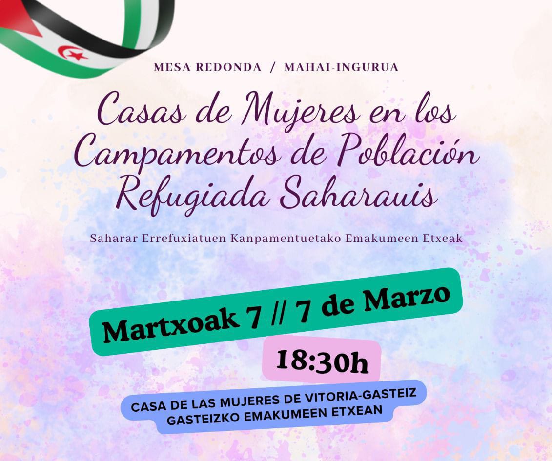 mesa redonda: CASAS DE MUJERES EN LOS CAMPAMENTOS DE POBLACIÓN REFUGIADA SAHARAUI