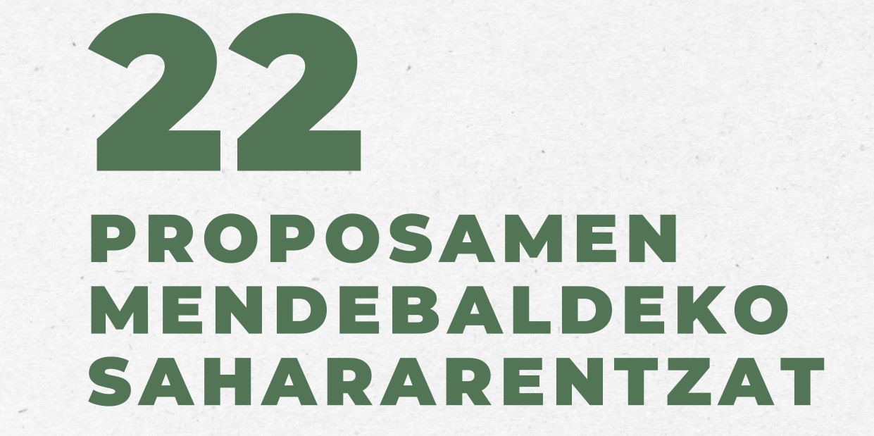 EUROPAR HAUTESKUNDEAK: 22 proposamen Mendebaldeko Sahararentzat