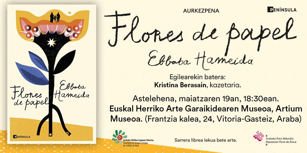 Paperezko loreak – Ebbaba Hameidaren liburuaren aurkezpena